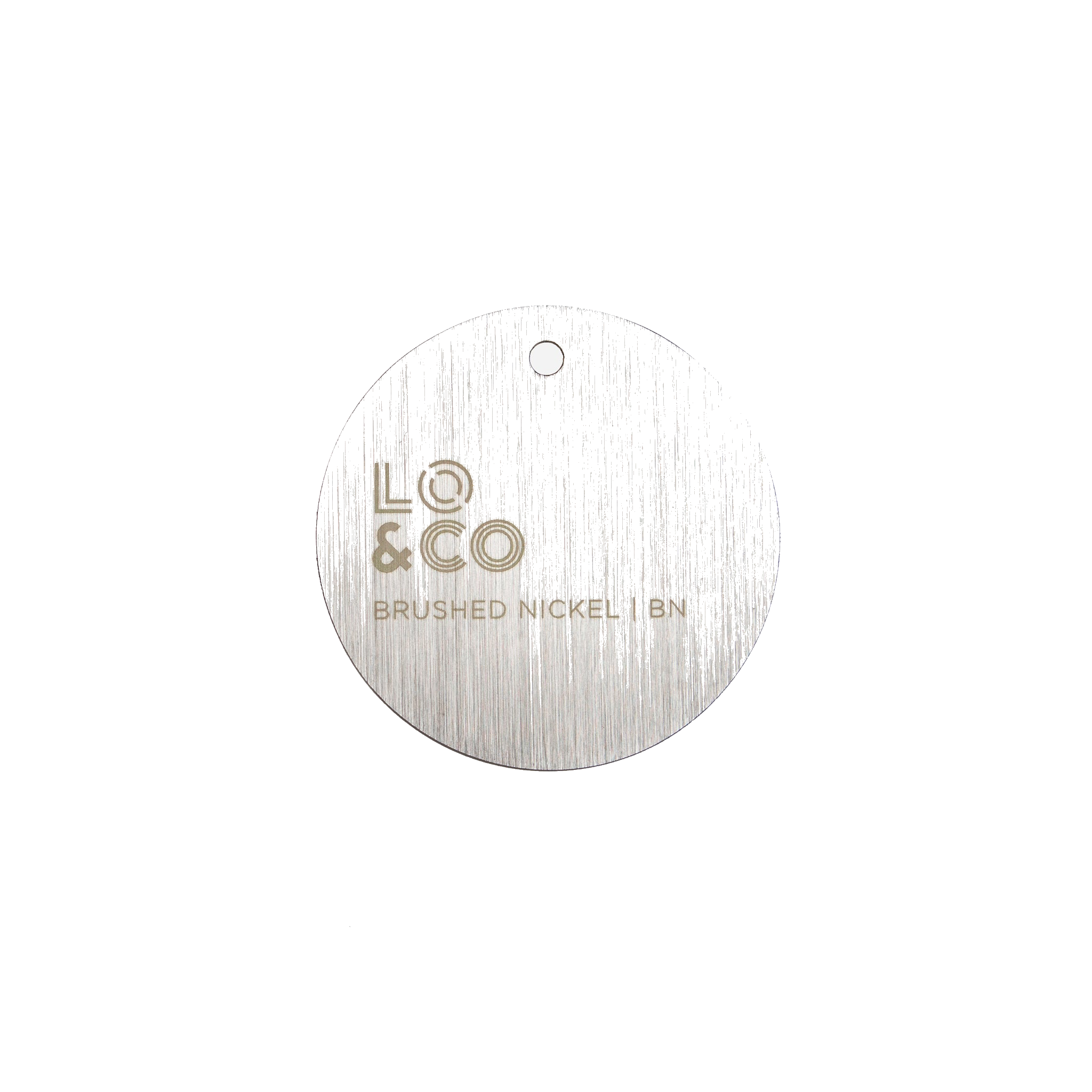 Lo & Co Sample Chip in Brushed Nickel