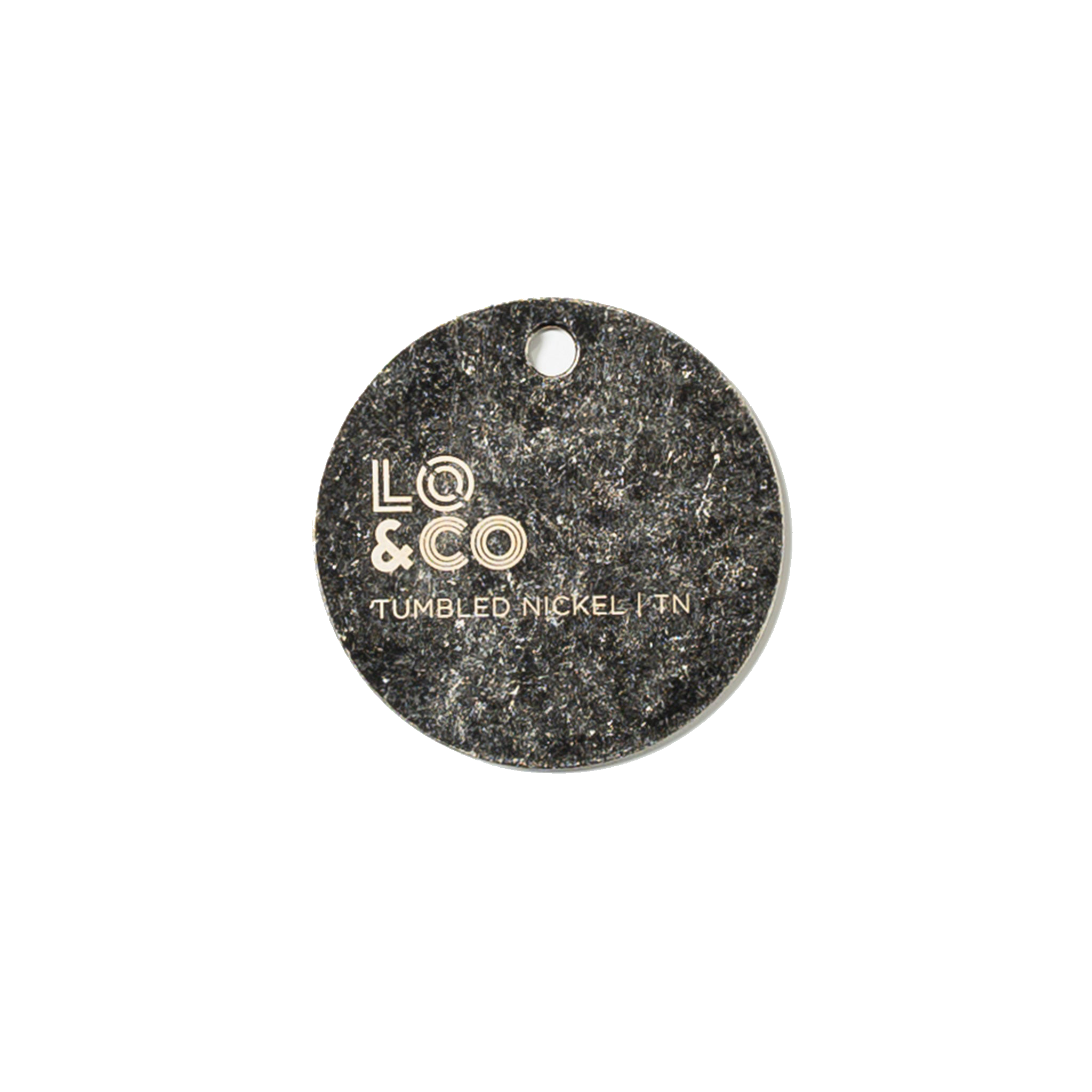 Lo & Co Sample Chip in Tumbled Nickel
