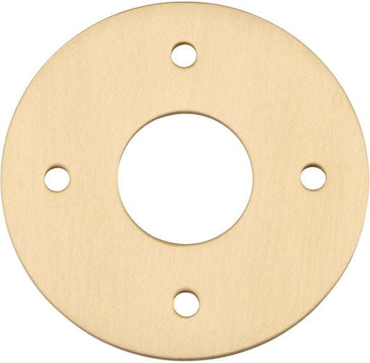 Adaptor Plate Pair Round Rose Brushed Brass D60mm in Brushed Brass