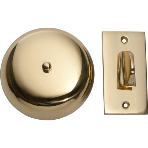 Turn Bell Plain Polished Brass D90mm in Polished Brass