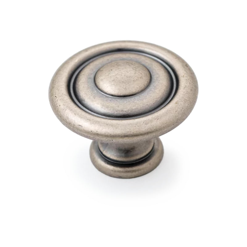 HERITAGE Shaker 35mm Fluted Knob - Pewter in Pewter