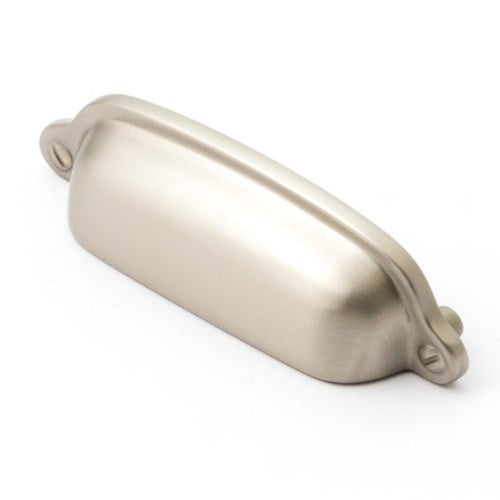 Castella Decade Cup Cabinet Pull Handle (Imitation Face Fixing) in Brushed Nickel