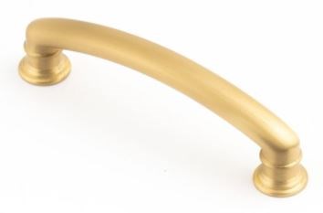 Castella Decade Pull Cabinet Fluted Pull Handle in Satin Brass