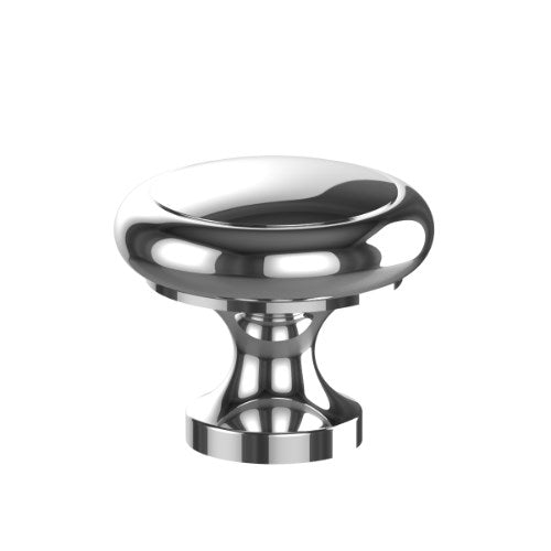 Two Tone Cabinet Knob 30mm Base Top in Polished Chrome