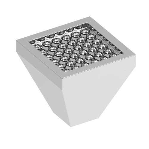 Cabinet Knob. Pyramid Knob 25mm Multi Stone in Polished Chrome