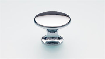 Back-to-back pair Brass Cabinet Knob Button Polished Chrome inc fittings in Polished Chrome