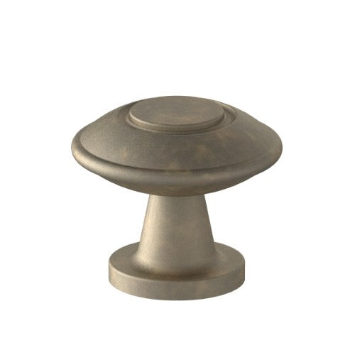 Cabinet Knob. Rd Hampton Knob 31mm in Matt Oxidised Tin