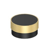 Radio Cabinet Knob 48mm dia Black Stain with Brass ring in Black / Brass