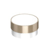 Cabinet Knob. Timber Cabinet Knob. Radio Knob 48mm dia with ring in White / Stainless Effect