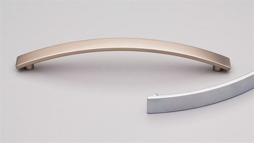 Bridge Cabinet Pull Handle 224mm CTC Satin Chrome in Satin Chrome