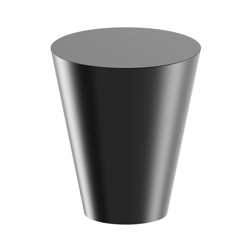Black SFD K011 Cabinet Knob by Style Finish Doorware mounted on a cabinet door with a sleek, modern design.