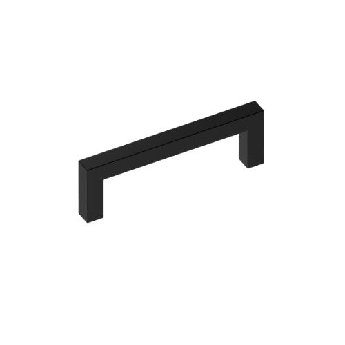 P100 Cabinet Pull Handle, Solid Stainless Steel, 10mm x 10mm x 106mm. 96mm CTC. Projection 30mm in Black