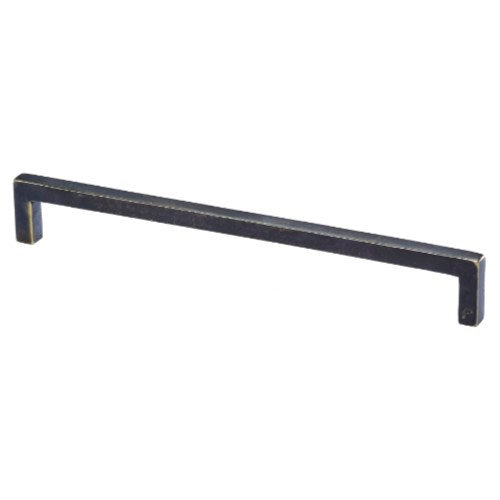 Jolie Essence Handle 234x32x10mm in brushed metal finish, close-up view showing sleek design and textured surface.