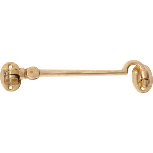 Cabin Hook Large Polished Brass 175mm. Centre to Centre 150mm. in Polished Brass