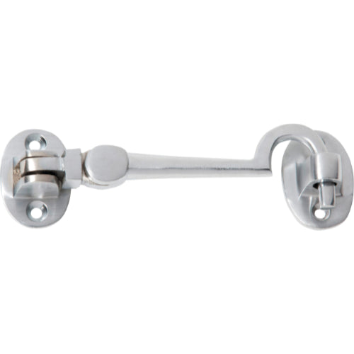 Cabin Hook Small Satin Chrome 120mm. Centre to Centre 100mm in Satin Chrome