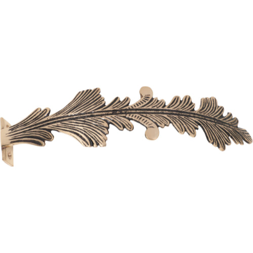 Curtain Sweep Feather Polished Brass L170mm in Polished Brass