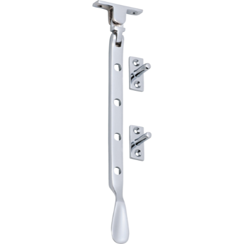Casement Stay Base Fix Small Chrome Plated L200mm in Chrome Plated