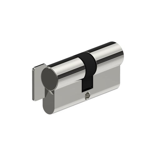 Euro Cylinder & Turn 90mm - 45/45mm Split. (5 pin - cannot have restricted keys) inc. 2 Keys and Keying or Master Keying. in Polished Chrome