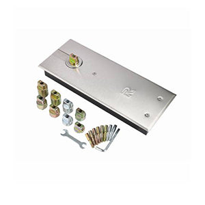 TS7004 Hold Open Floor Spring Combined Unit with Double Action Pack in Satin Stainless