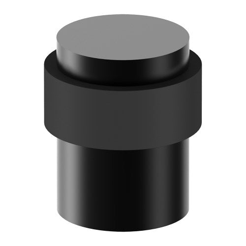 004 Door Stop, Floor Mounted, Solid Stainless Steel Ø35mm 40mm high in Black