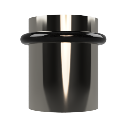 005 Door Stop, Floor Mounted, Solid Brass Ø35mm 40mm high in Polished Nickel