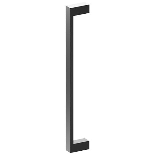 BAR Entrance Pull Handles, Stainless Steel, 25mm x 13mm x 400mm CTC (Back to Back Pair) in Black Teflon