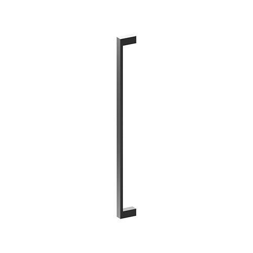 BAR Entrance Pull Handles, Stainless Steel, 25mm x 13mm x 600mm CTC (Back to Back Pair) in Black Teflon
