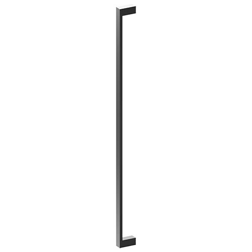 BAR Entrance Pull Handles, Stainless Steel, 25mm x 13mm x 800mm CTC (Back to Back Pair) in Black Teflon
