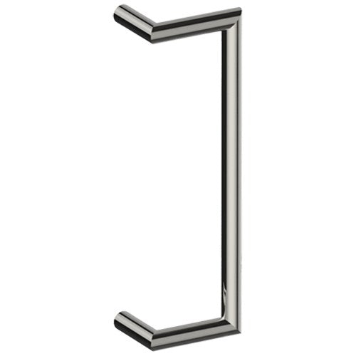 CETINA OFFSET Entrance Pull Handles, Stainless Steel, 25mm Ø x 400mm CTC (Back to Back Pair) in Polished Stainless