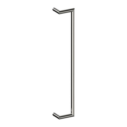 CETINA OFFSET Entrance Pull Handles, Stainless Steel, 25mm Ø x 800mm CTC (Back to Back Pair) in Polished Stainless