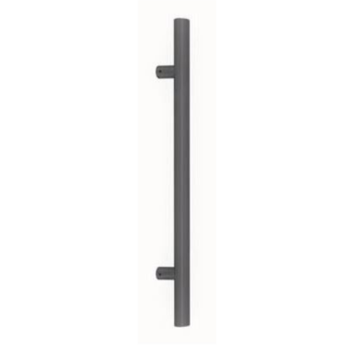 Round Profile Pull Handle, 600mm (400mm crs) - Back to back in Graphite Nickel