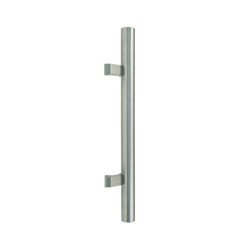 Round Offset Pull Handle, 1200mm length - Rear Fix in Satin Stainless