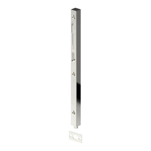 Stainless steel 450mm universal flush bolt for doors, surface or flush mount, by Style Finish Doorware.