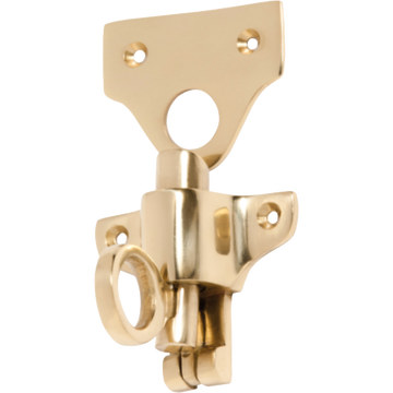 Fanlight Catch Polished Brass H50xW59mm in Polished Brass