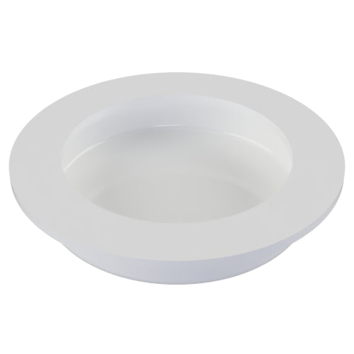 Round, Sliding Door, Flush Pull Handle (Single). Solid Stainless Steel. 65mm dia (face) 54mm dia (rear). Invisible Fix (no screw holes) in Powder Coat Colour
