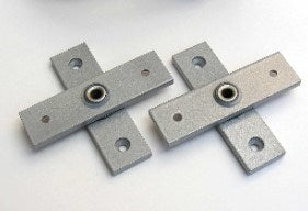 P436 Flat Strap Pivot Set. Max 50kg. Min door thickness 35mm in Grey