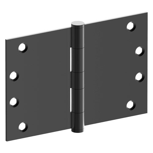Hinge 100mm x 150mm x 3.5mm, Stainless Steel, Button Tipped, Fixed Pin (w/timber and metal thread Screws) ** 16x Single Pieces ** in Black