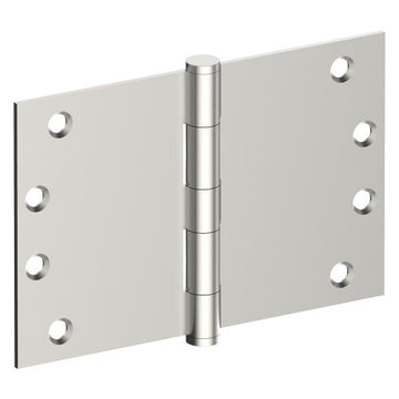 Hinge 100mm x 150mm x 3.5mm, Stainless Steel, Button Tipped, Fixed Pin (w/timber and metal thread Screws) in Satin Stainless