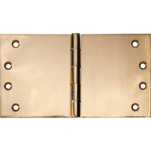 Hinge Broad Butt Polished Brass H100xW175xT4mm in Polished Brass