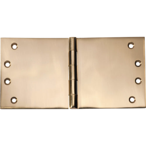 Hinge Broad Butt Polished Brass H100xW200xT4mm in Polished Brass