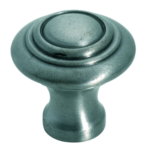 Cupboard Knob Domed Iron Polished Metal D25xP24mm in Iron Polished Metal