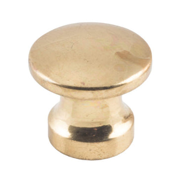Cupboard Knob Curved Polished Brass D13xP11mm in Polished Brass