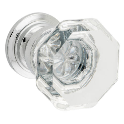Cupboard Knob Sophia Glass Chrome Plated D32xP39mm BP26mm in Chrome Plated