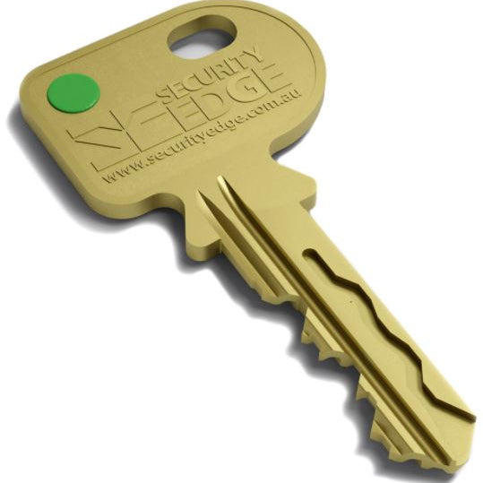 Security Edge Key (Specifiy Project or System Number) in Satin Chrome