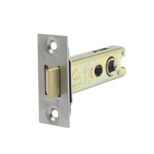 57mm Heavy Sprung Tubular Latch 77mm c/s in Satin Stainless
