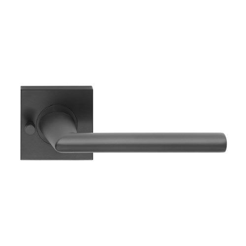 MDZ Lever 08 on Integrated Privacy 57mm x 57mm Square Rose. in Black