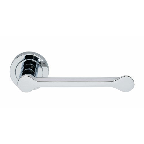 ALAMARO - passage lever set square rose (50mm) without latch in Polished Chrome