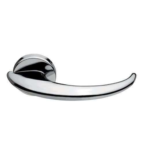 ARCO - passage lever set round rose (52mm) without latch in Polished Chrome