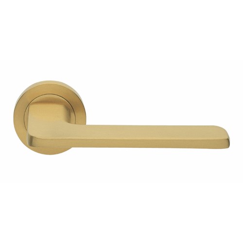 BLADE - passage lever set square rose (50mm) without latch in Satin Brass