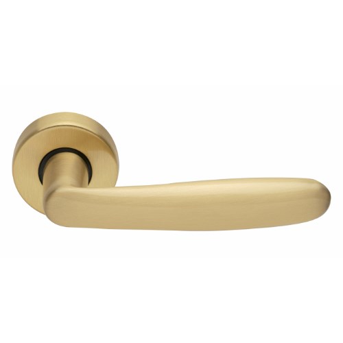 IMOLA - passage lever set square rose (50mm) without latch in Satin Brass